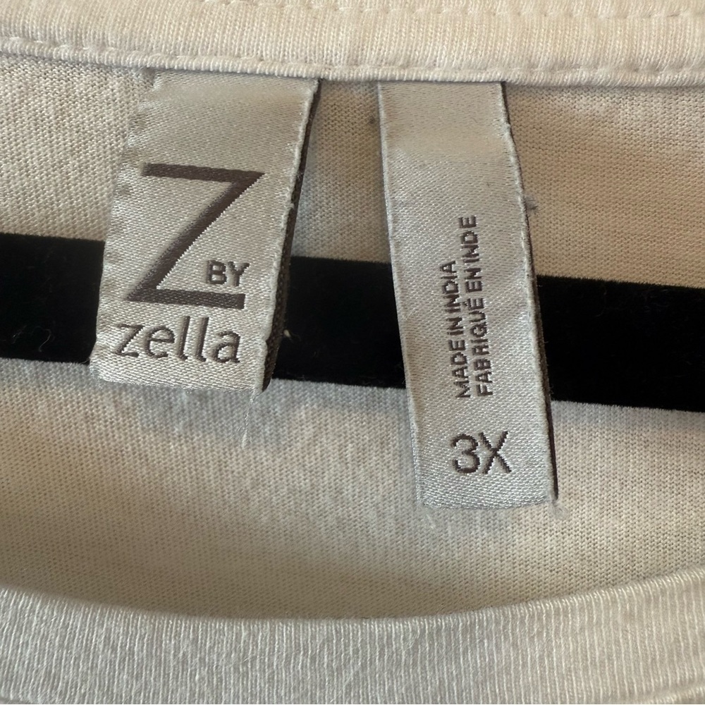 Z by Zella Plus Size Oversized White Women's Top - Picture 3 of 4